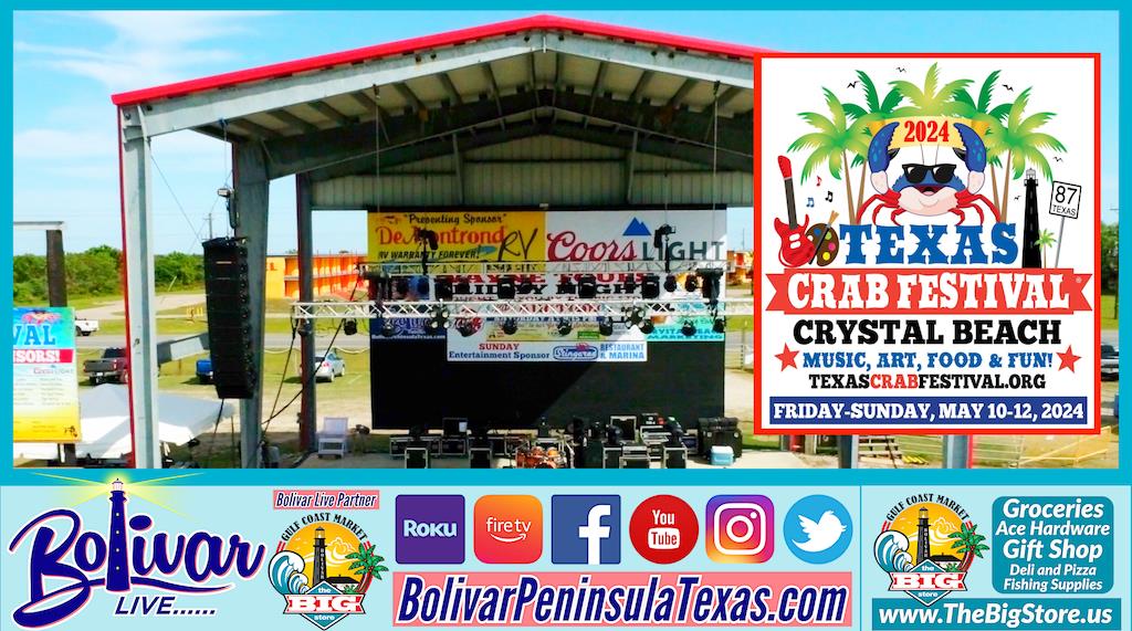Showcasing The Music At The Texas Crab Festival 2024, Crystal Beach, Texas.