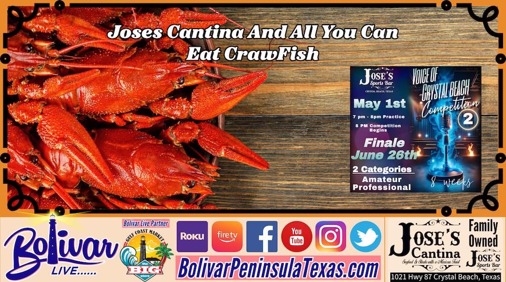 Joses Cantina And All You Can Eat Crawfish.
