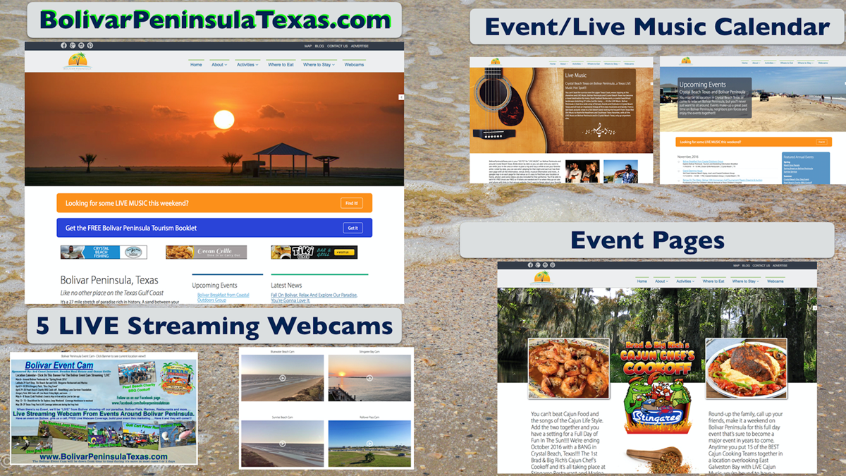 True LIVE Webcam Coverage In Crystal Beach Texas on Bolivar Peninsula!