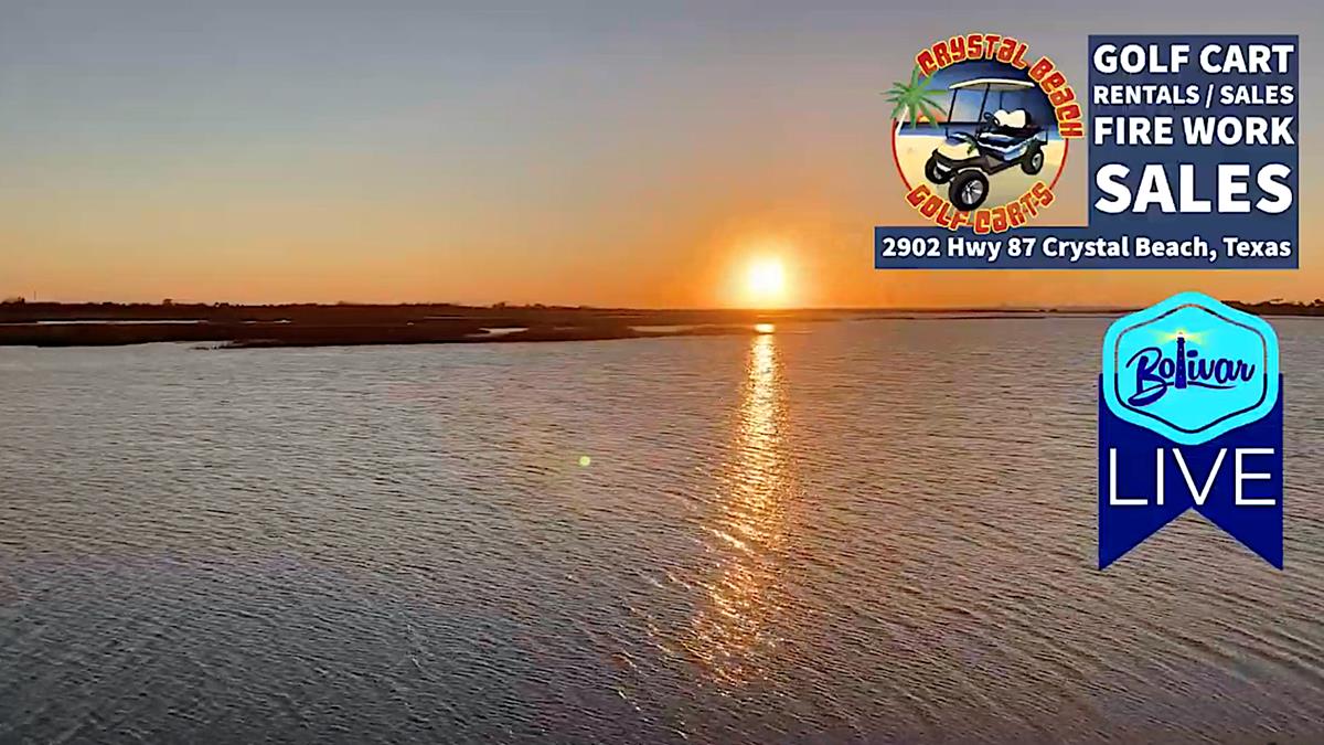 A Bolivar Peninsula Sunset Over The Marsh.