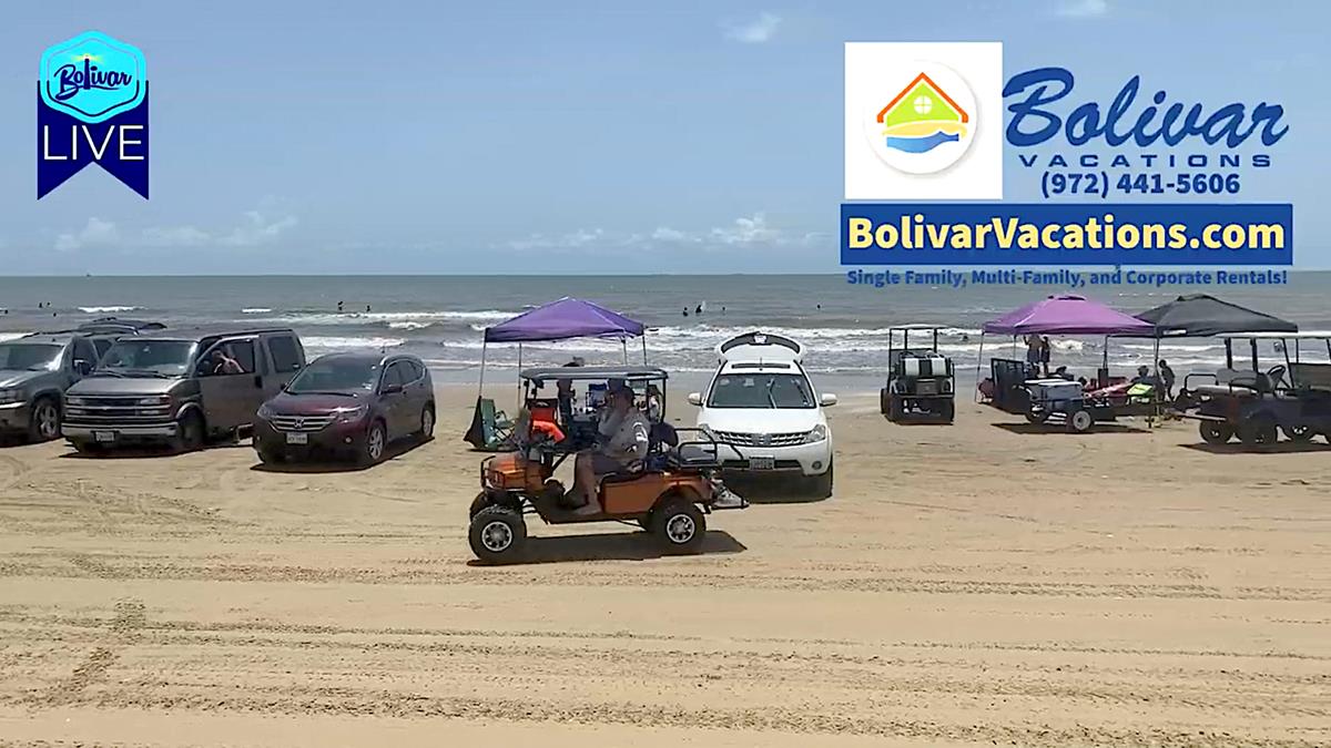 A Cruise Down The Beachfront Of Bolivar Peninsula.