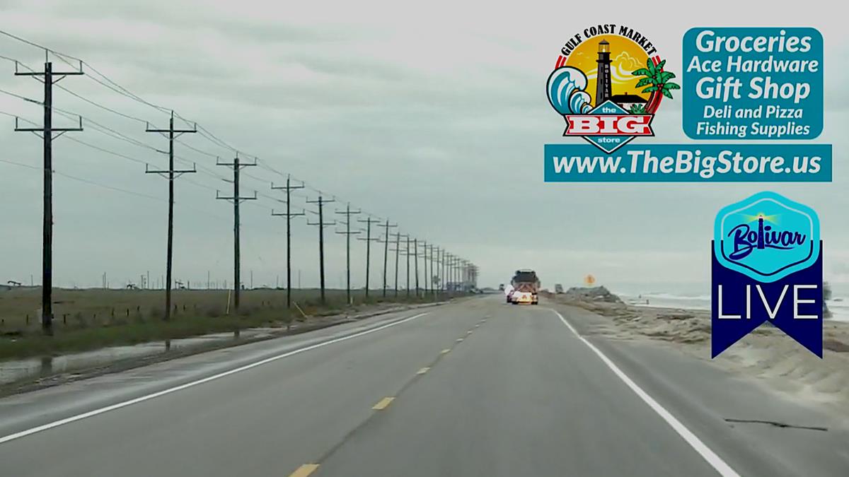 A Look At Hwy 87 After An Evening Of Elevated Tides.