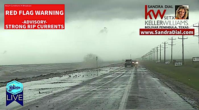 A Look At Hwy 87 With Hurricane Hanna Making Landfall In South Texas.