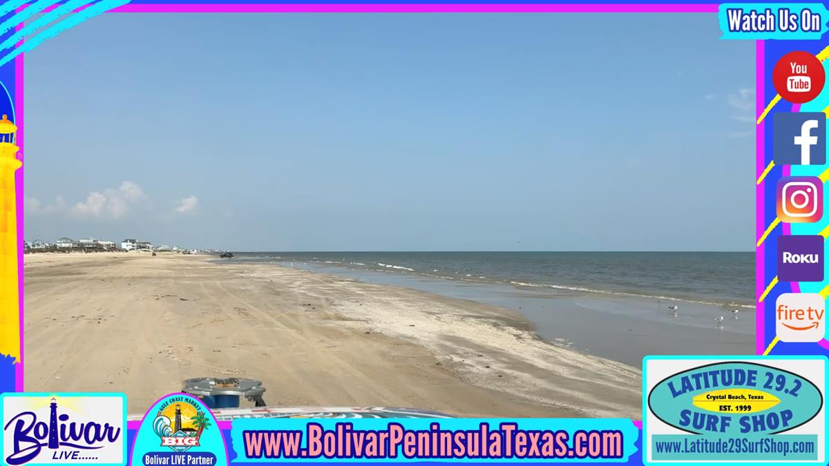 Afternoon Beachfront Drive In Crystal Beach, Texas.