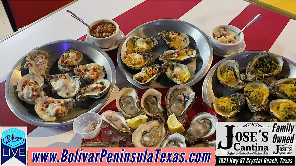 All You Can eat Oysters At Jose's In Crystal Beach, Texas.
