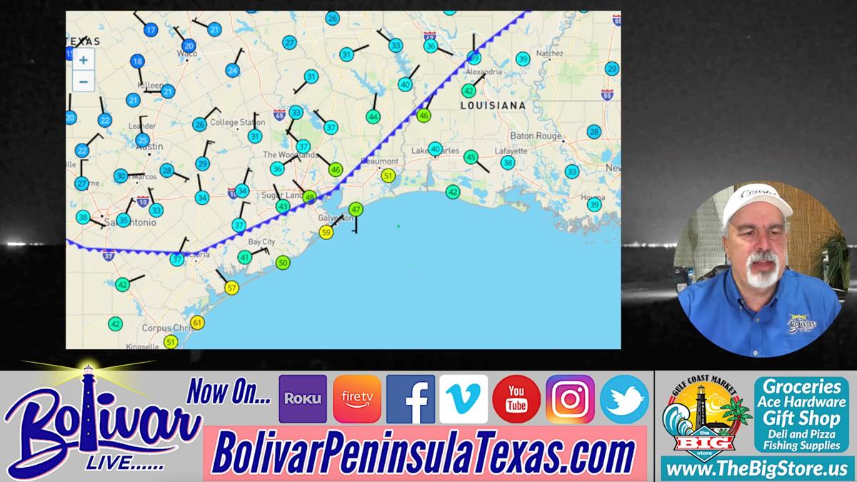 Arctic Front Passes Into Houston This Morning.