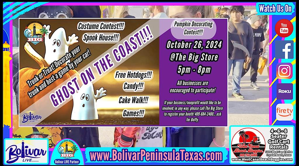 BIG Event This Weekend, Ghost On The Coast, Perfect Weather Beachfront