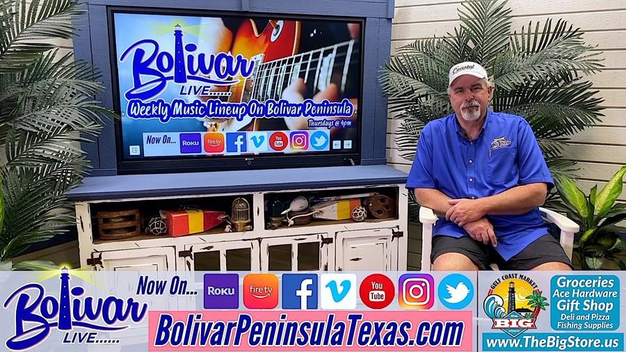 Bands On Bolivar Peninsula, This Week With Bolivar Live.