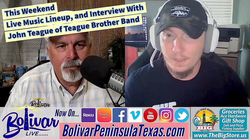 Bands On Bolivar Weekly Music Lineup And Interview With John Teague.