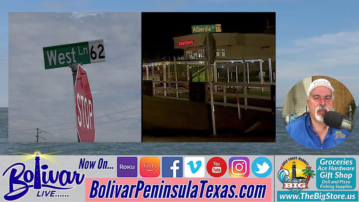 Beach Barrel Numbers Now On Street Signs Along Hwy 87 On Bolivar Peninsula.