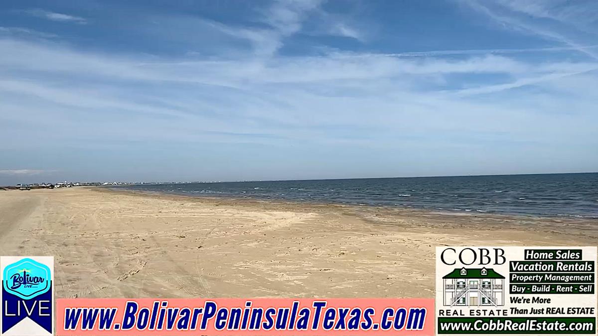 Beach Front Afternoon View On Bolivar Peninsula.