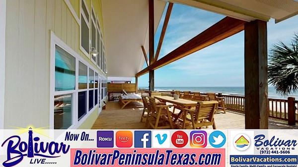 Beach House Vacation Rental Preview On Bolivar Peninsula, DragonFly Beach House Rental.