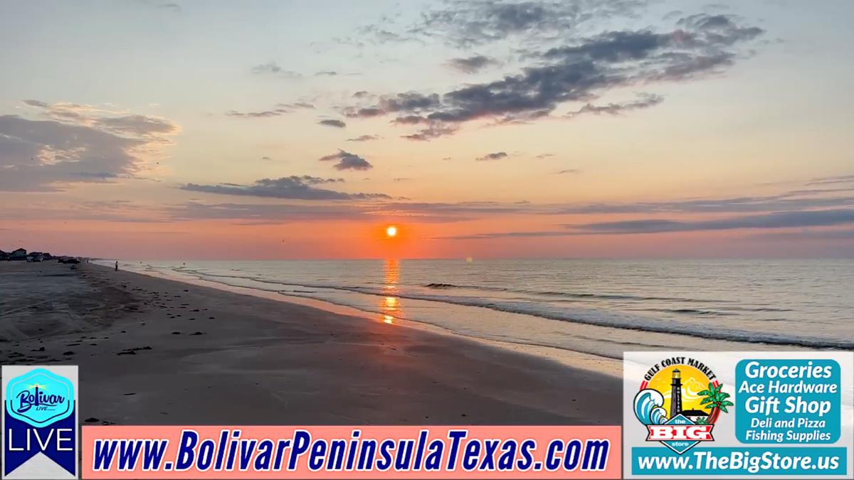 Beachfront, Morning View Live In, Crystal Beach, Texas.