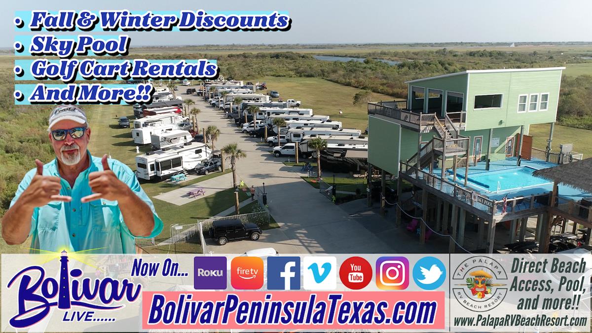 Beachfront RV Resort On Bolivar Peninsula With Sky Pool, Golf Cart Rentals, And More.