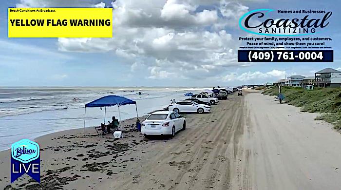 Beachfront View And Tropical Depression 8, Live From Crystal Beach, Texas.