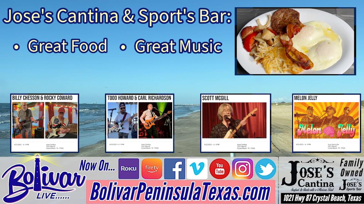 Beachfront View, As We Talk Jose's Cantina. Fresh Food And Live Music!