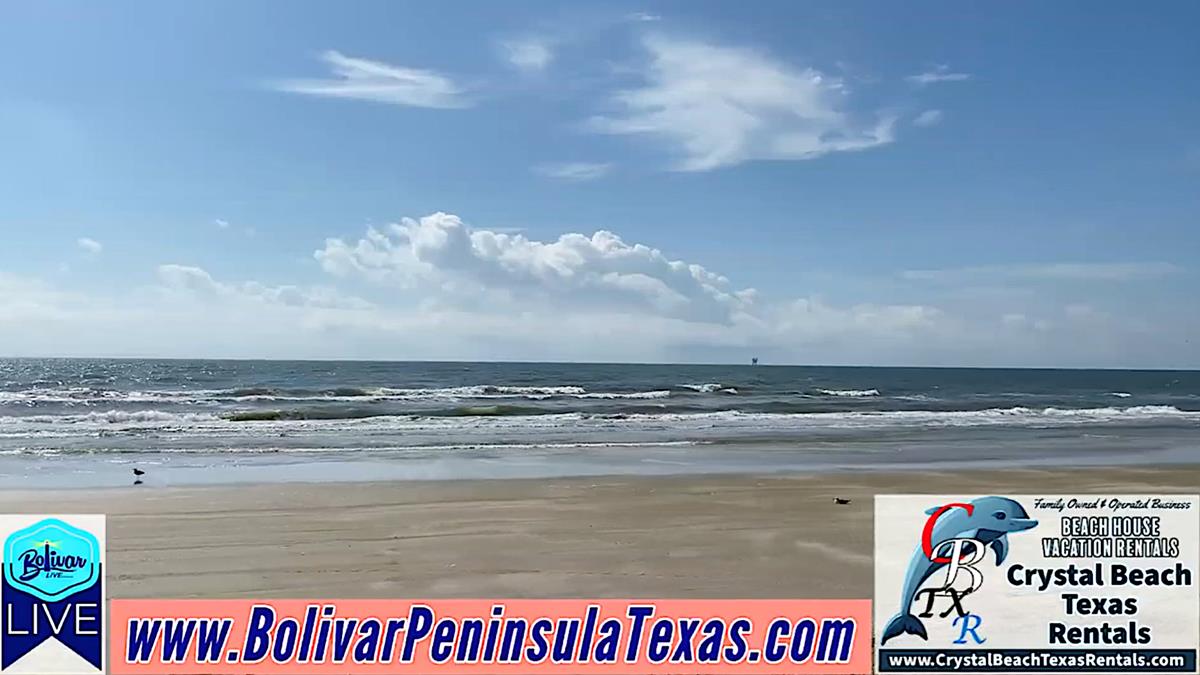 Beachfront View From Crystal Beach, Texas.