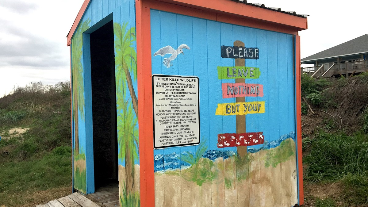 Beautification Of Crystal Beach Port-o-Pot Covers.