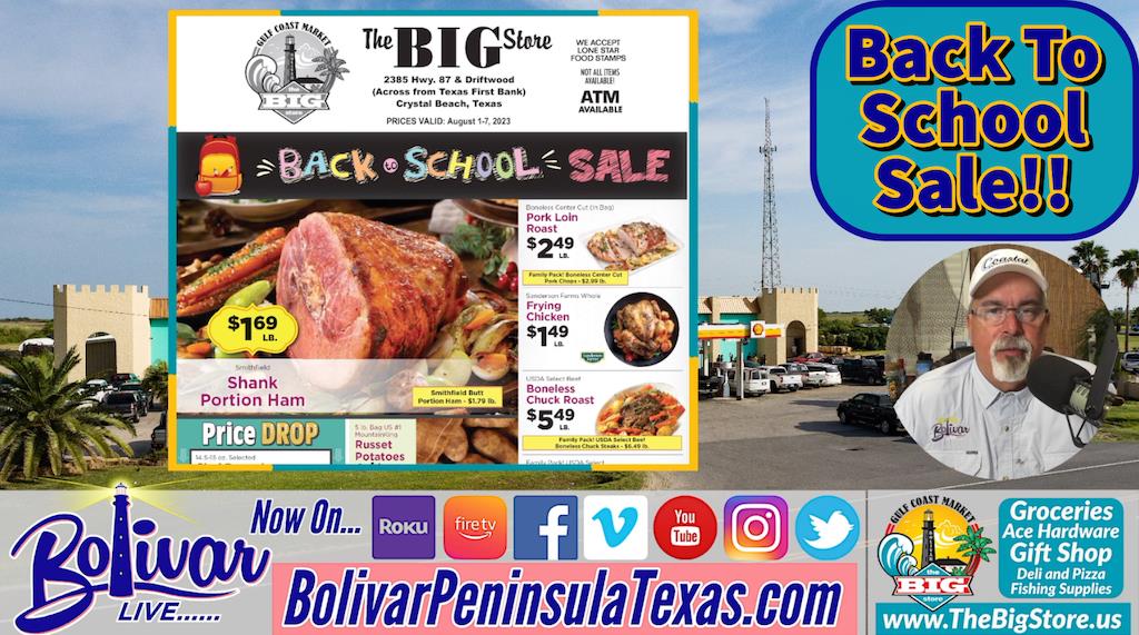 Big Store Weekly Sales Ad, Back To School Specials.