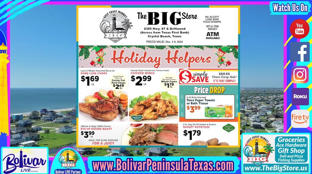 Big Store Weekly Sales Ad Kickoff For December On Bolivar Peninsula