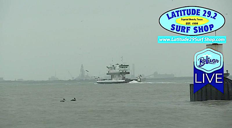 Bolivar Ferry Shuts Down, Rain Starts, Tide Raising On Bolivar Peninsula!