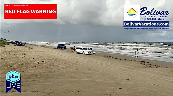 Bolivar LIVE Beachfront, Keeping An Eye On The Rain and Gulf, Invest 90L.