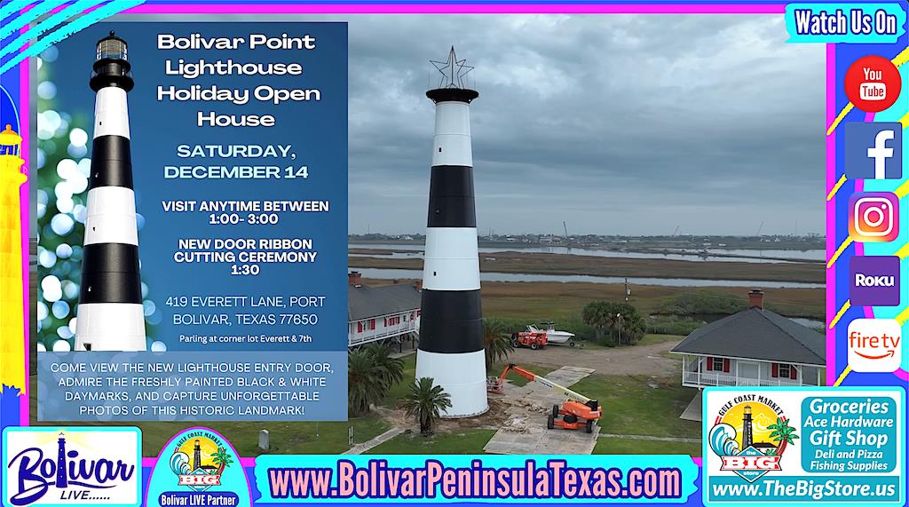 Bolivar Lighthouse Texas History Painted, Entergy Outages, Bolivar Peninsula This Week.