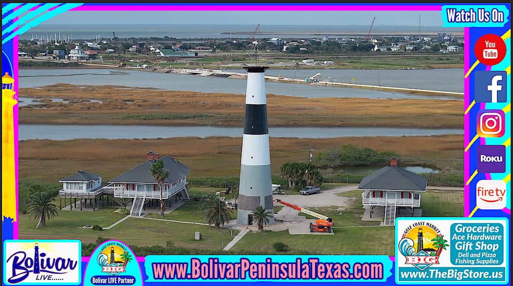 Bolivar Lighthouse, Wednesday Morning Update, Progress And painting