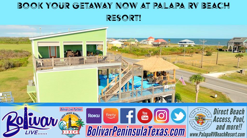 Bolivar Live Palapa RV Beach Resort In Crystal Beach With A Pool.