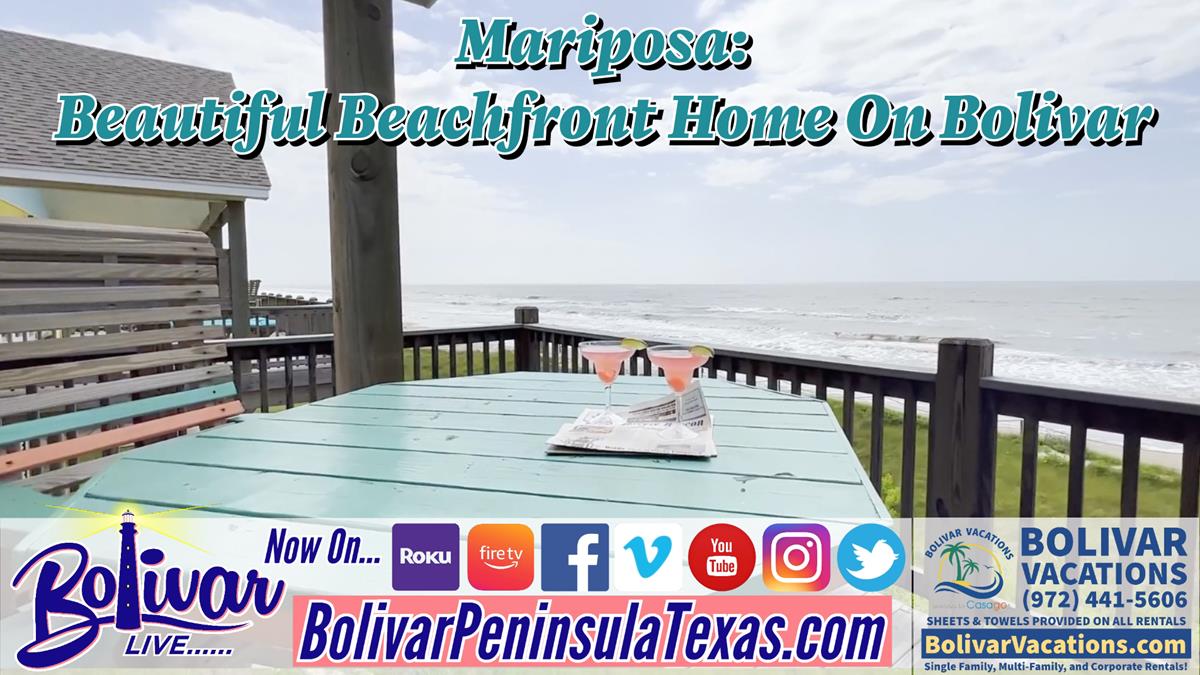 Bolivar Live, Vacation Rental Preview. Mariposa- Beachfront 3 Bed 3 Bath House.
