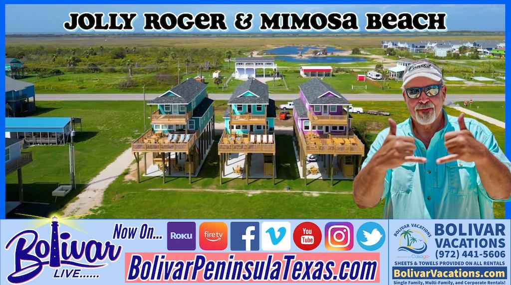 Bolivar Live Vacation Rental Preview Showing Off Mimosa Beach And Jolly Roger This Week