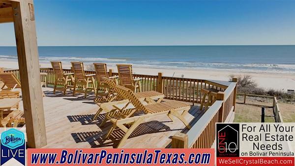 Bolivar Peninsula, Beachfront Home For Sale Fully Furnished.
