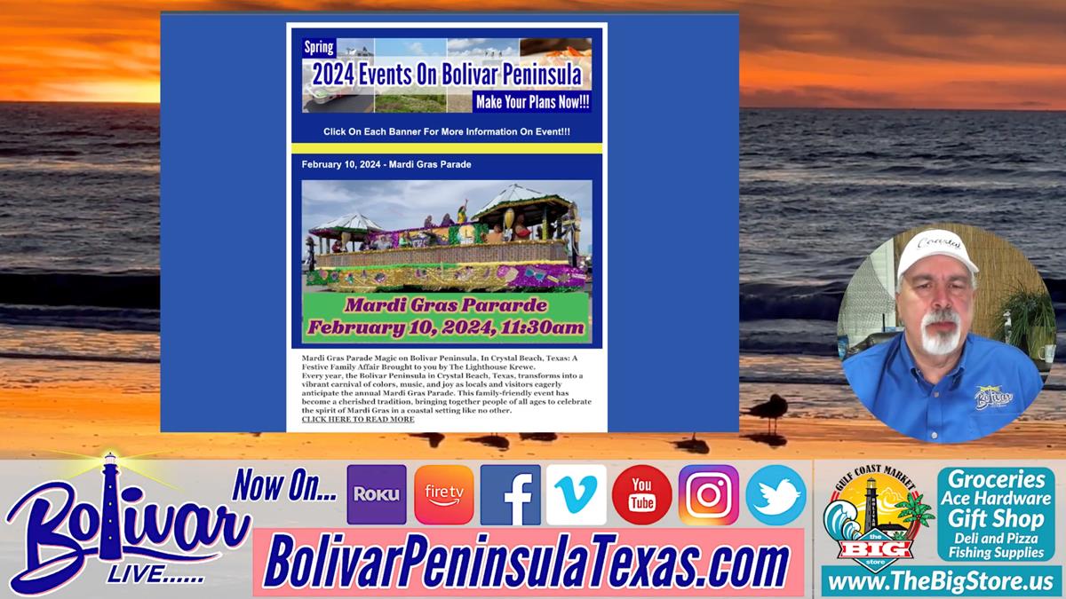 Bolivar Peninsula Spring 2024 Family Fun Events In Crystal Beach, Texas.