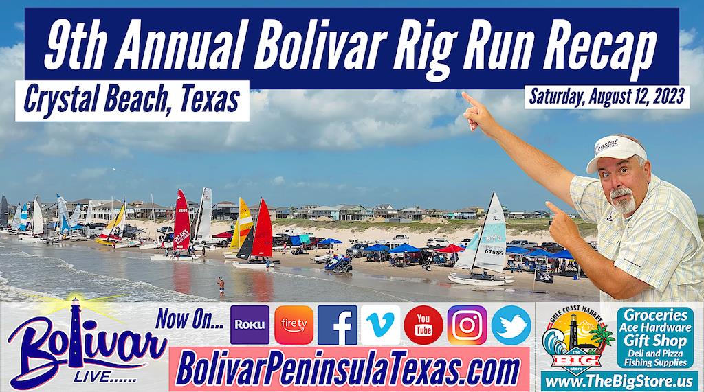 Bolivar Rig Run 2023, Recap Aerial View, Crystal Beach, Texas.
