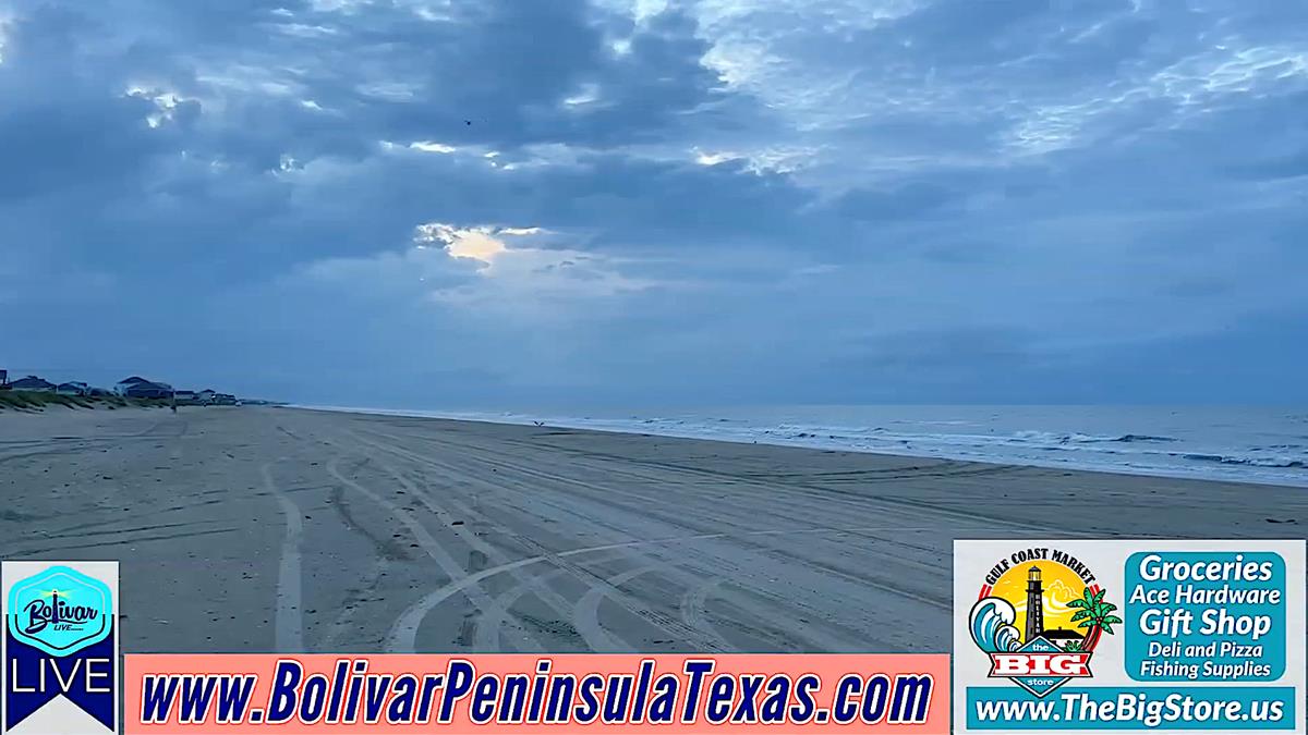 Breaking News, Weather, And A Beachfront Vew, On Bolivar Peninsula.