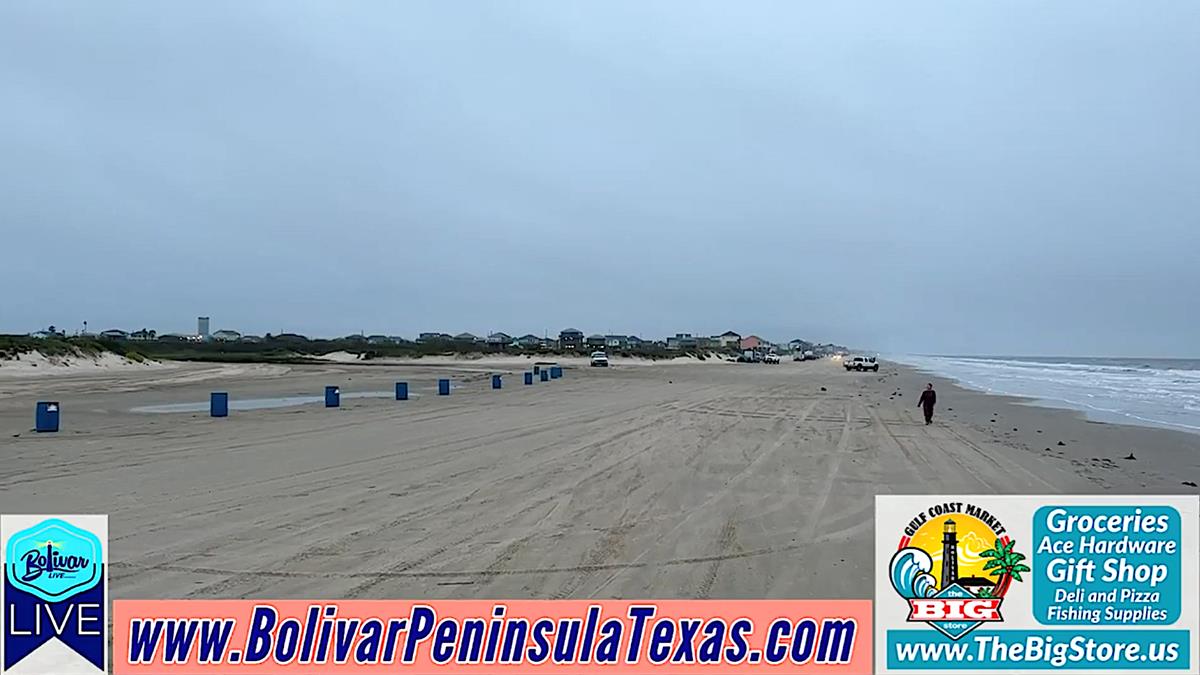 Building Up For Easter Sunrise Service Beachfront On Bolivar.