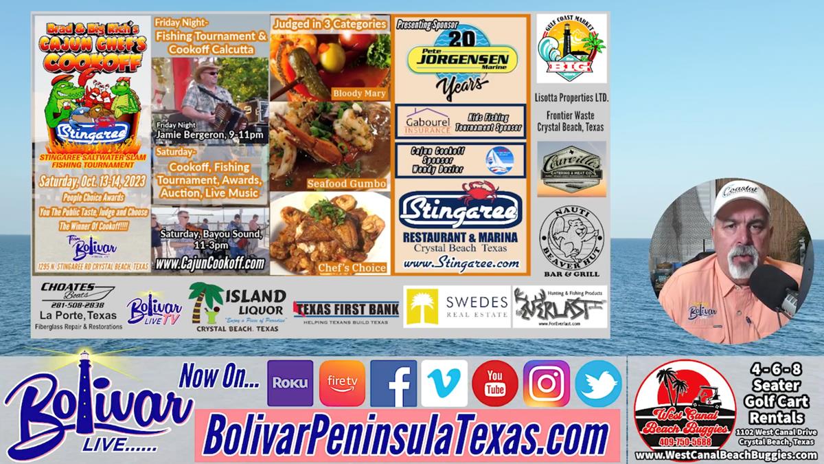 Cajun Cookoff, Weekend Weather, Cajun Music, Solar Eclipse, Crystal Beach, Texas.