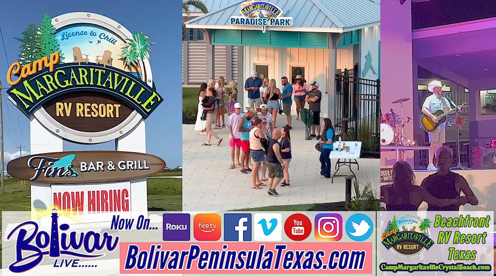 Camp Margaritaville Crystal Beach Texas, Live Music Beachfront.