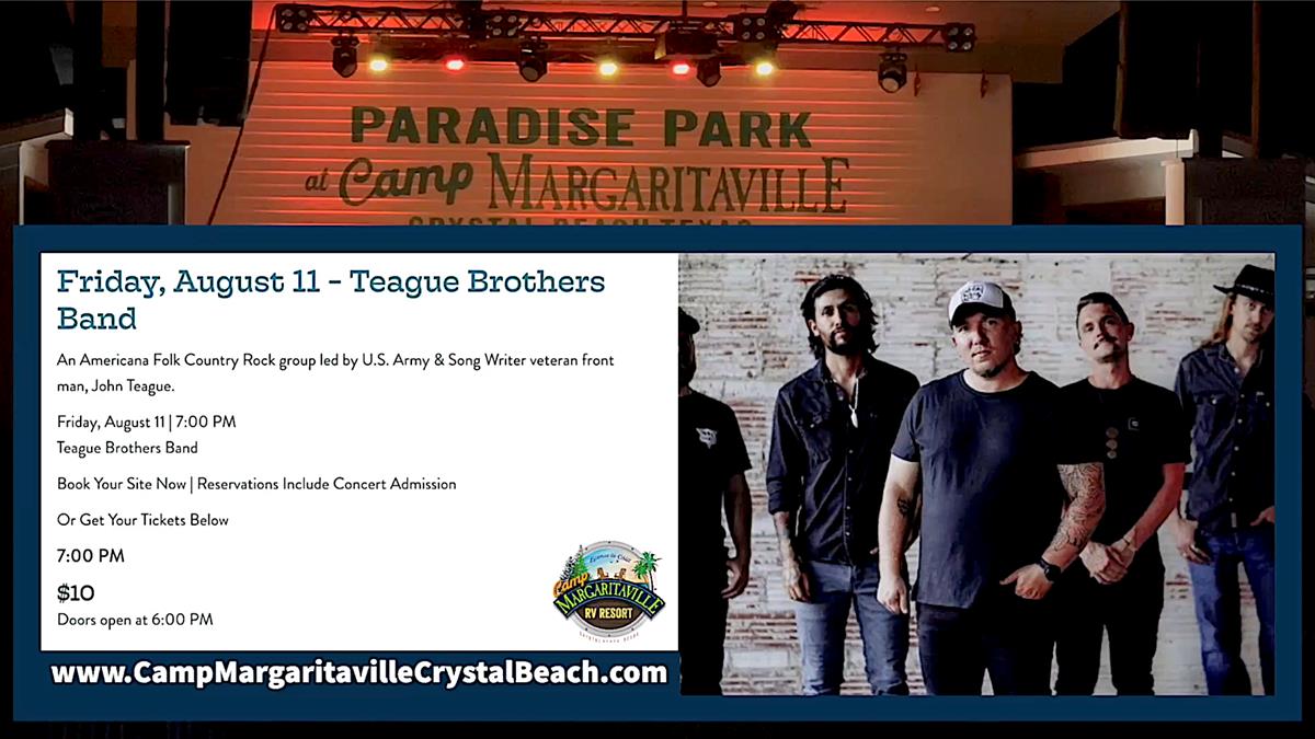 Camp Margaritaville Crystal Beach, Texas, Live Music Lineup.