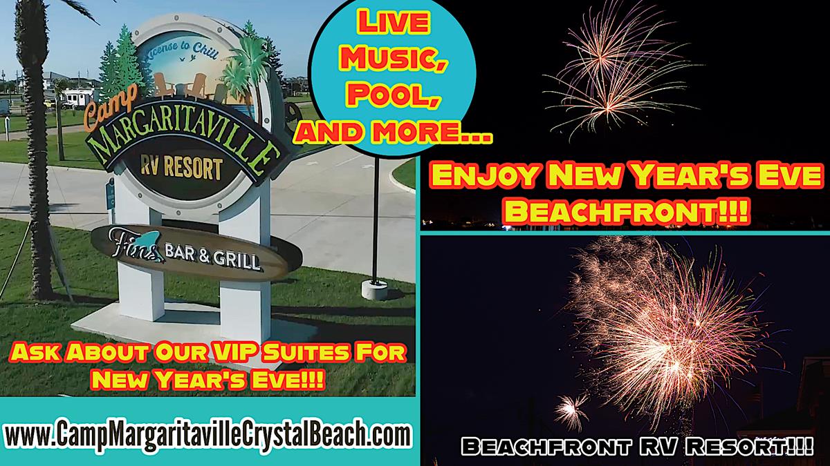 Camp Margaritaville Crystal Beach, Texas. New Year's Eve Party!