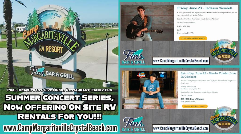Camp Margaritaville Crystal Beach, Texas, Pool, Beachfront, Live Music.