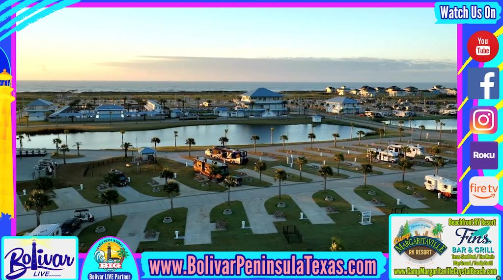 Camp Margaritaville Morning View Beachfront, In Crystal Beach, Texas.