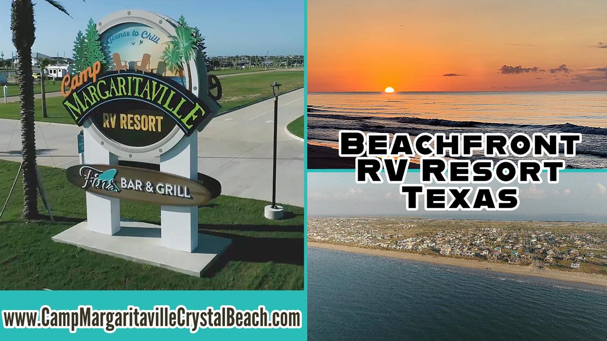 Camp Margaritaville RV Resort On Crystal Beach, Texas.