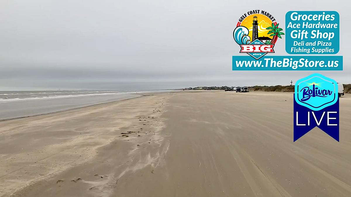 Chilly Temperatures, Greet Bolivar Peninsula and Beachfront.