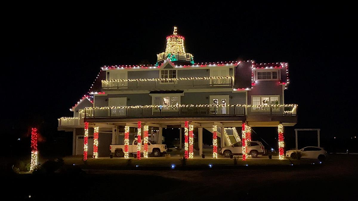 Christmas Lights, Port Bolivar, Texas