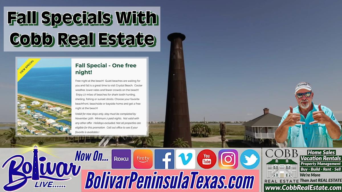 Cobb Real Estate, Fall Specials On The Upper Texas Coast.