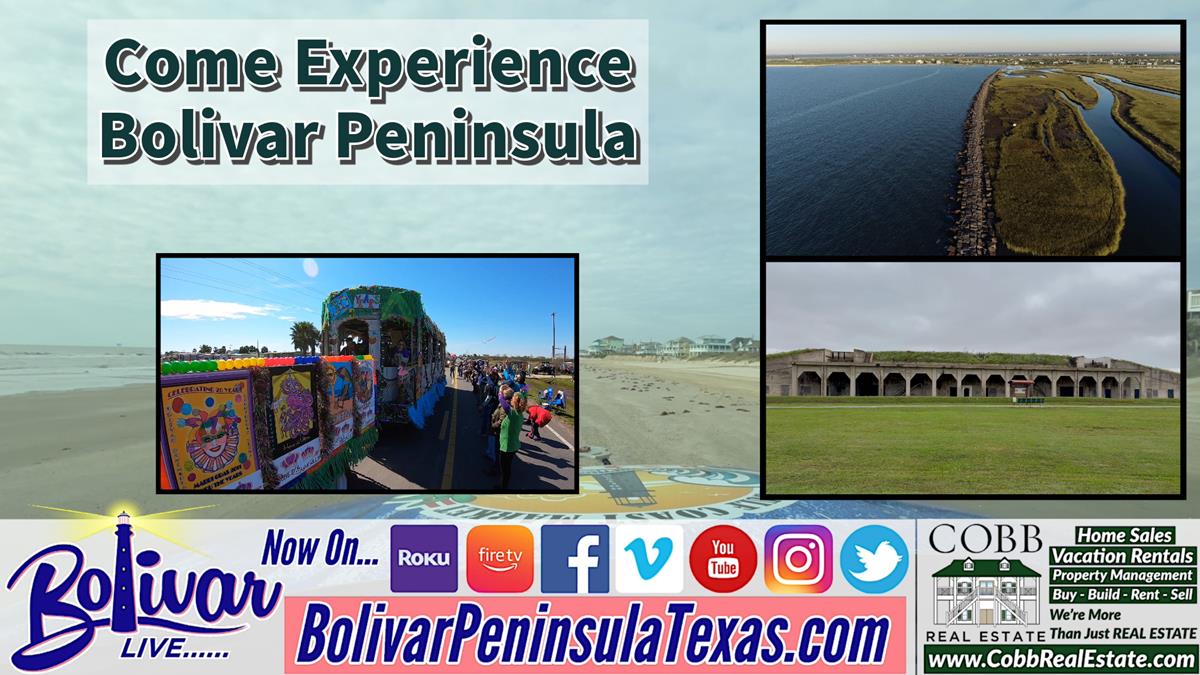 Cobb Real Estate On Bolivar Peninsula, Texas. Come Experience What Bolivar Has To Offer.