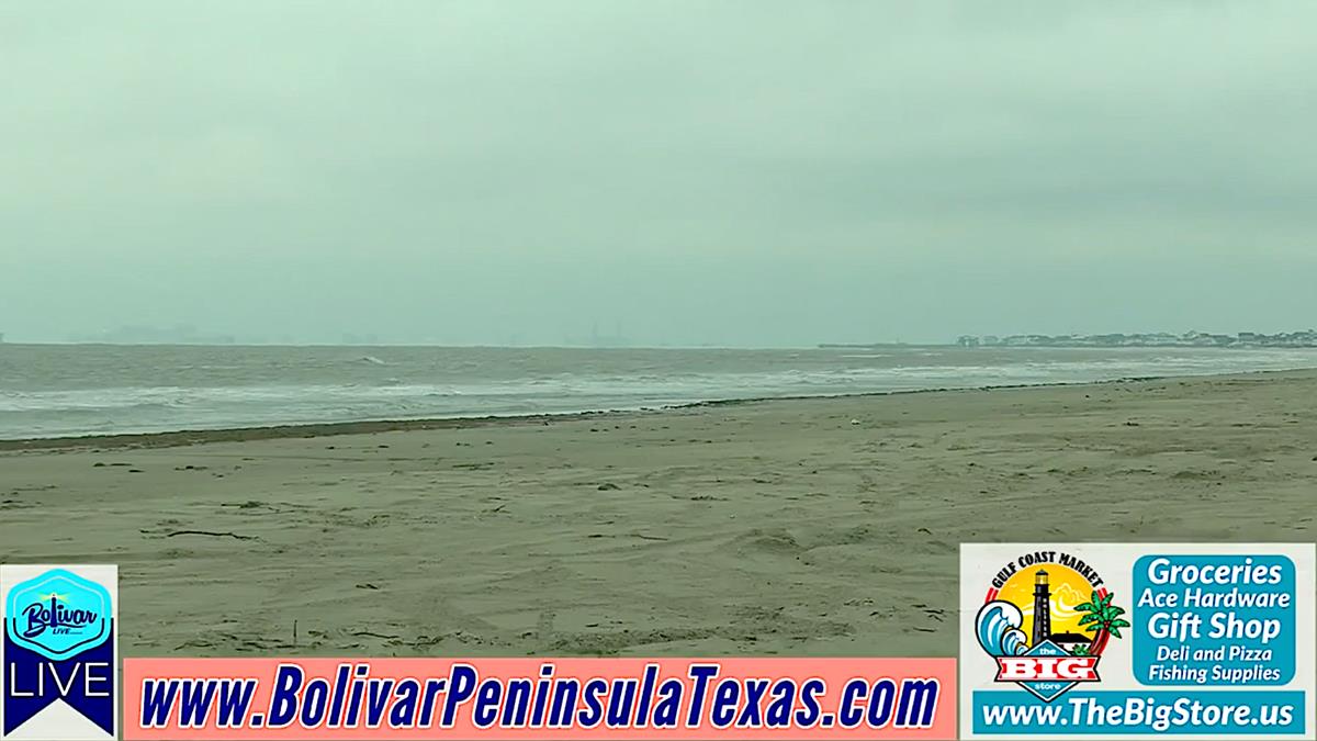 Cold Morning Beachfront On Bolivar Peninsula.