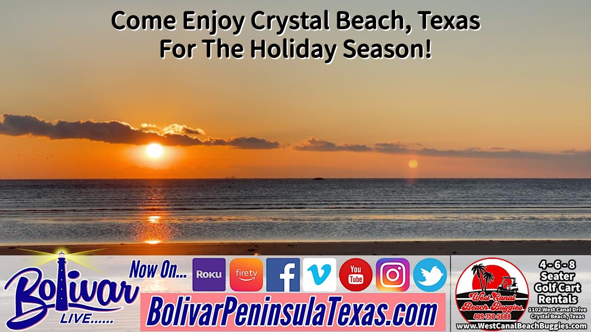 Come And Experience The Holiday Season On Crystal Beach, Texas!