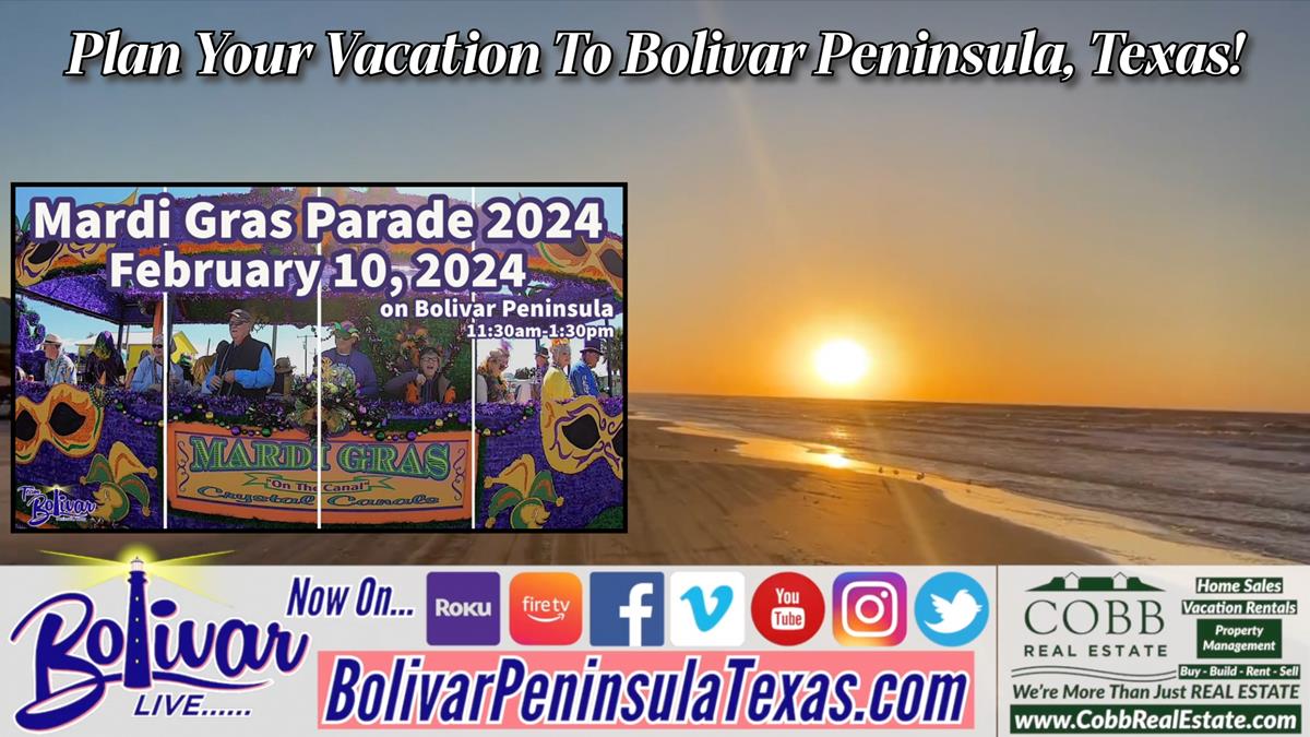 Come Spend Your Vacation On Bolivar Peninsula, Texas With Cobb Real Estate!